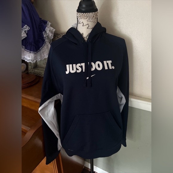 Nike Dry Therma Fit Navy Just Do It Hoodie - Picture 6 of 6